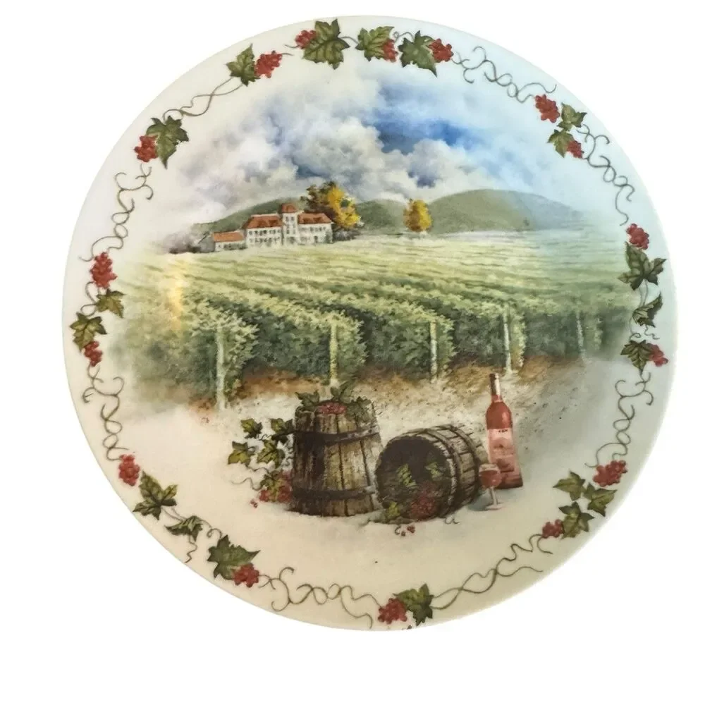 VINYARD VINES WINE And BARREL COUNTRY EMBOSSED DECORATIVE 8